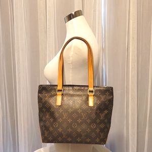 Authentic, CLEAN, Louis Vuitton Monogram Cabas Piano Brown Canvas Tote Bag